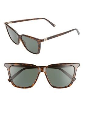 NWT! Givenchy 55mm Sunglasses DARK HAVANA/ GREEN